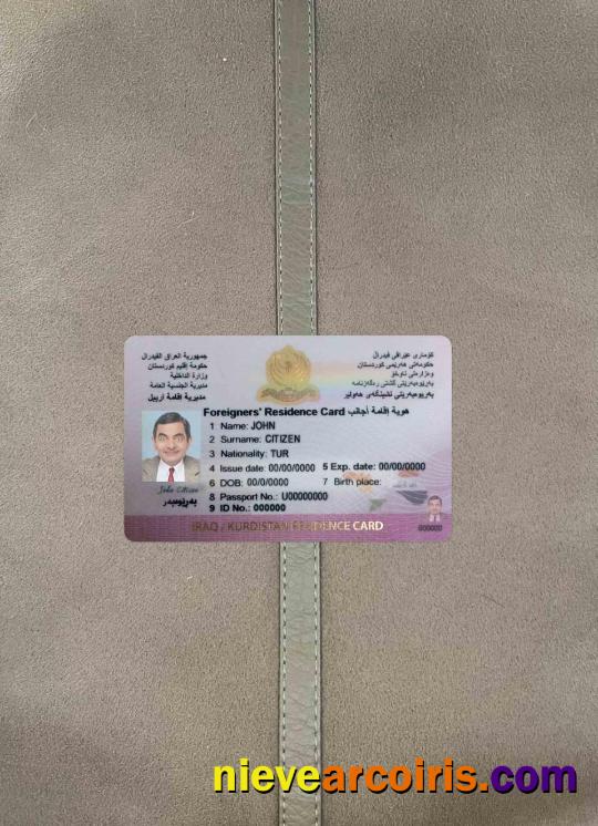 Iraq (Kurdistan) residence card photolook